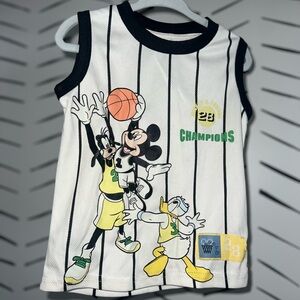 Disney Kids' White and Black Champions Tank Top